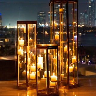 Tea Light Cabinet Lantern - Glorious Gold - ironyhome