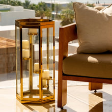 Tea Light Cabinet Lantern - Glorious Gold - ironyhome