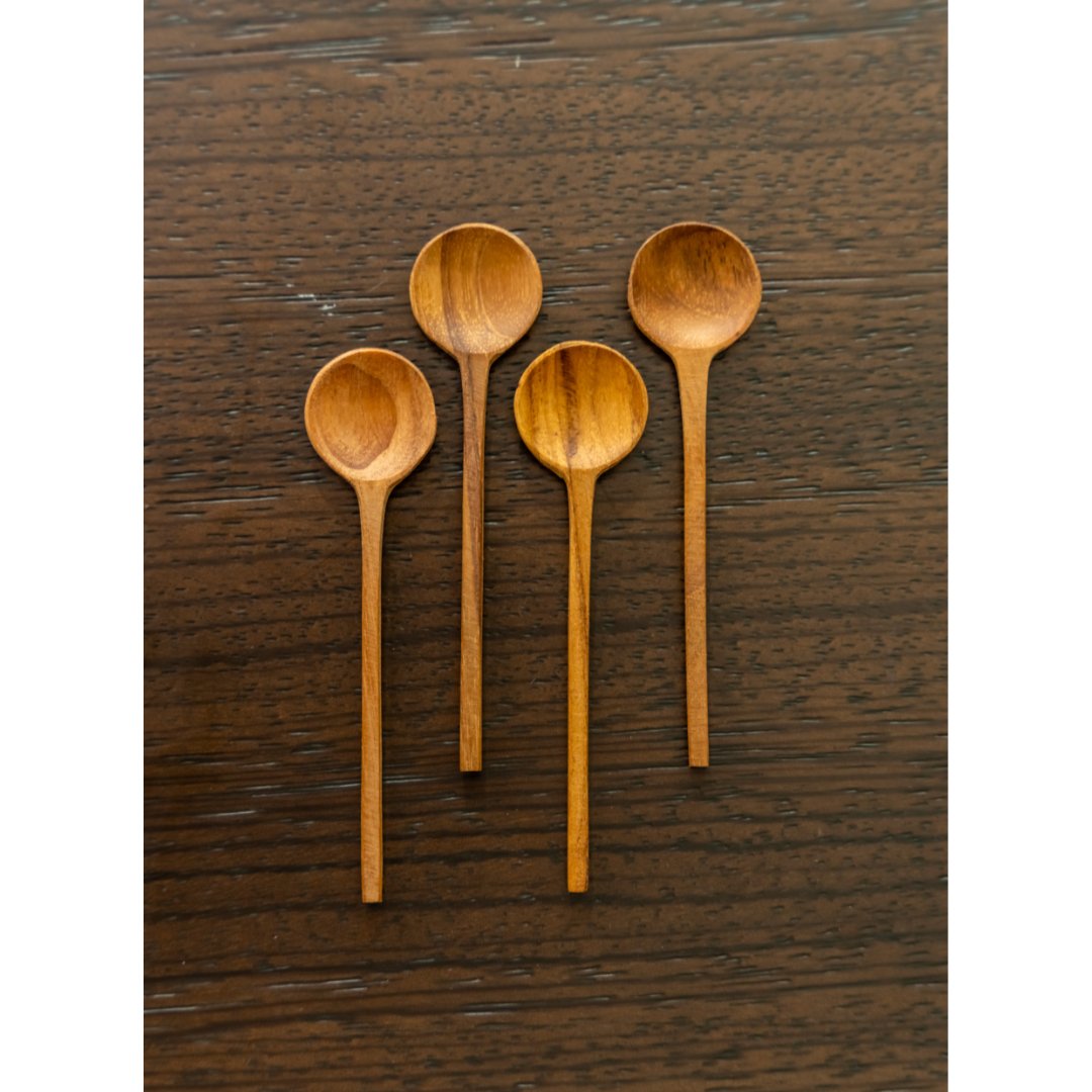 Teak Wood Thin Spoons - Small