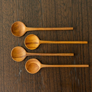 Teak Wood Thin Spoons - Small