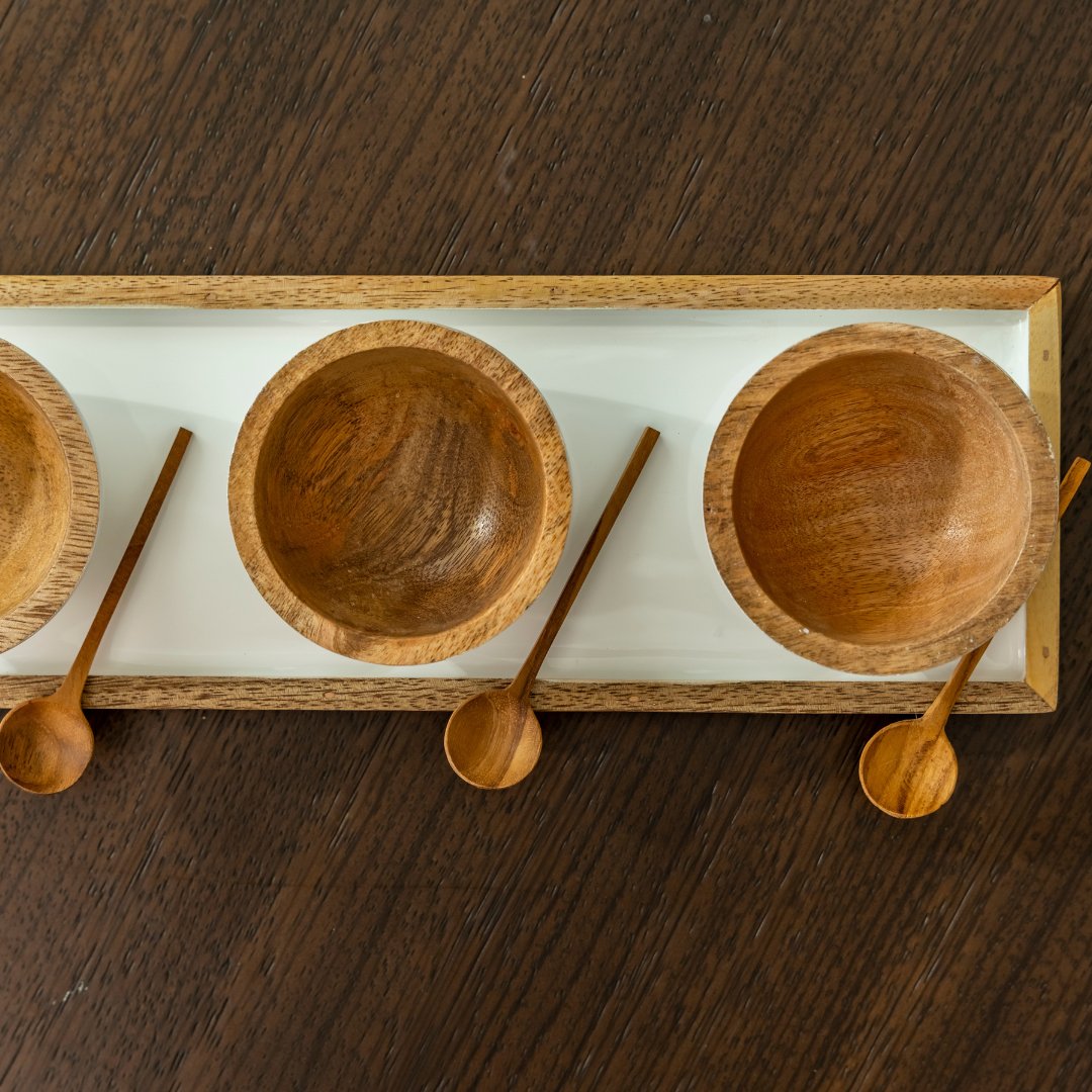 Teak Wood Thin Spoons - Small