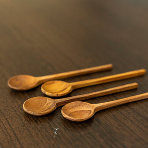 Teak Wood Thin Spoons - Small