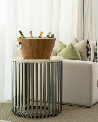 Teakwood Wine Cooler Tub - ironyhome