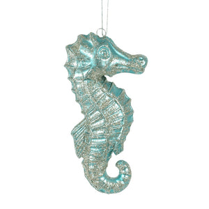 Teal Sea Horse Ornament