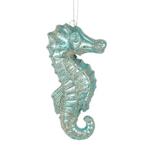 Teal Sea Horse Ornament - Set of 6 - ironyhome