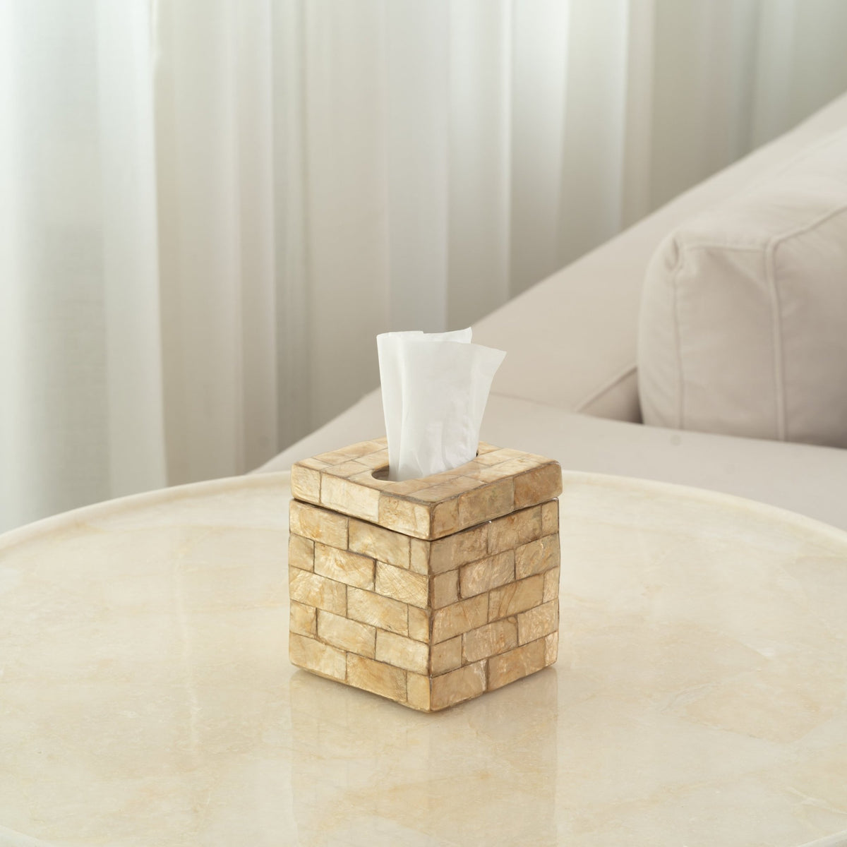 TISSUE HOLDER - GOLDEN BRICKS