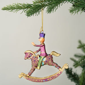 Toy Soldier on Rocking Horse Ornament