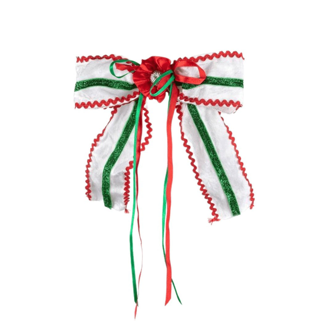 Traditional Velvet Ribbon Ornament - Set of 6 - ironyhome