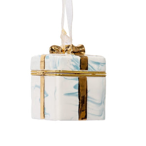 Trinket Glazed Marble Gift Box Ornament