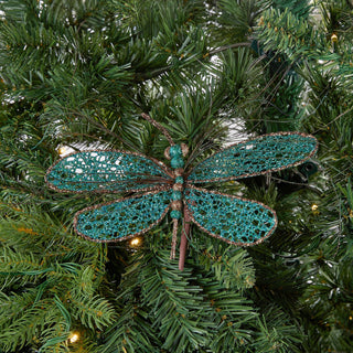 Turquoise Dragonfly Clip-on Ornament - Set of 4 - ironyhome