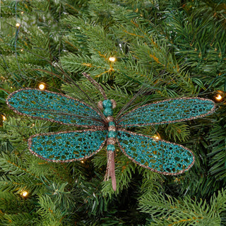 Turquoise Dragonfly Clip-on Ornament - Set of 4 - ironyhome