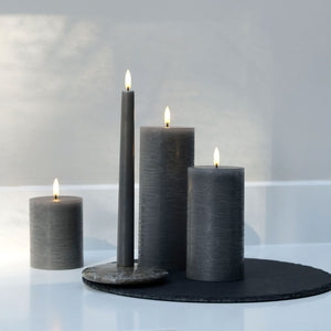 Uyuni Grey Pillar Candle Large