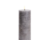 Uyuni Grey Pillar Candle Large - ironyhome