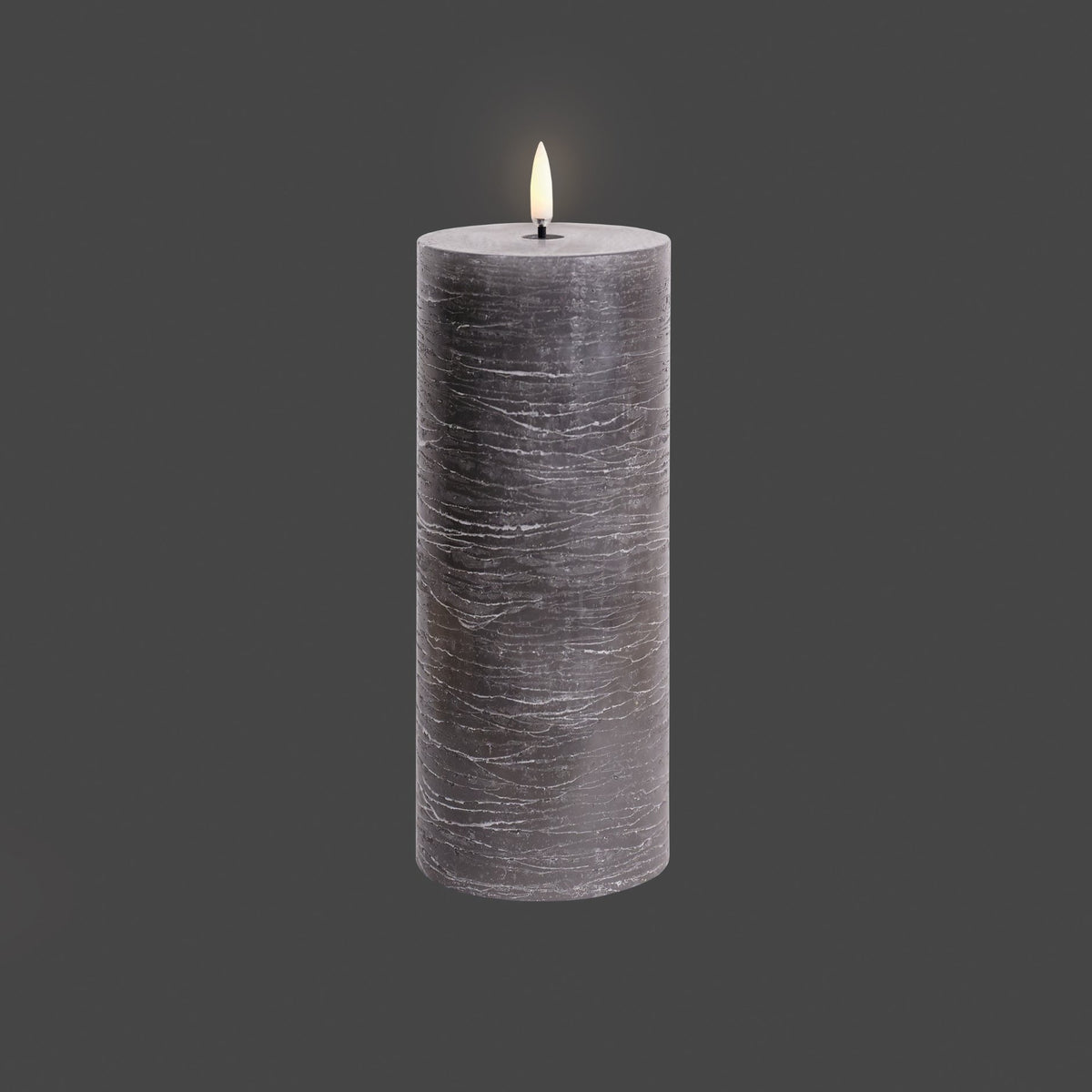 Uyuni Grey Pillar Candle Large