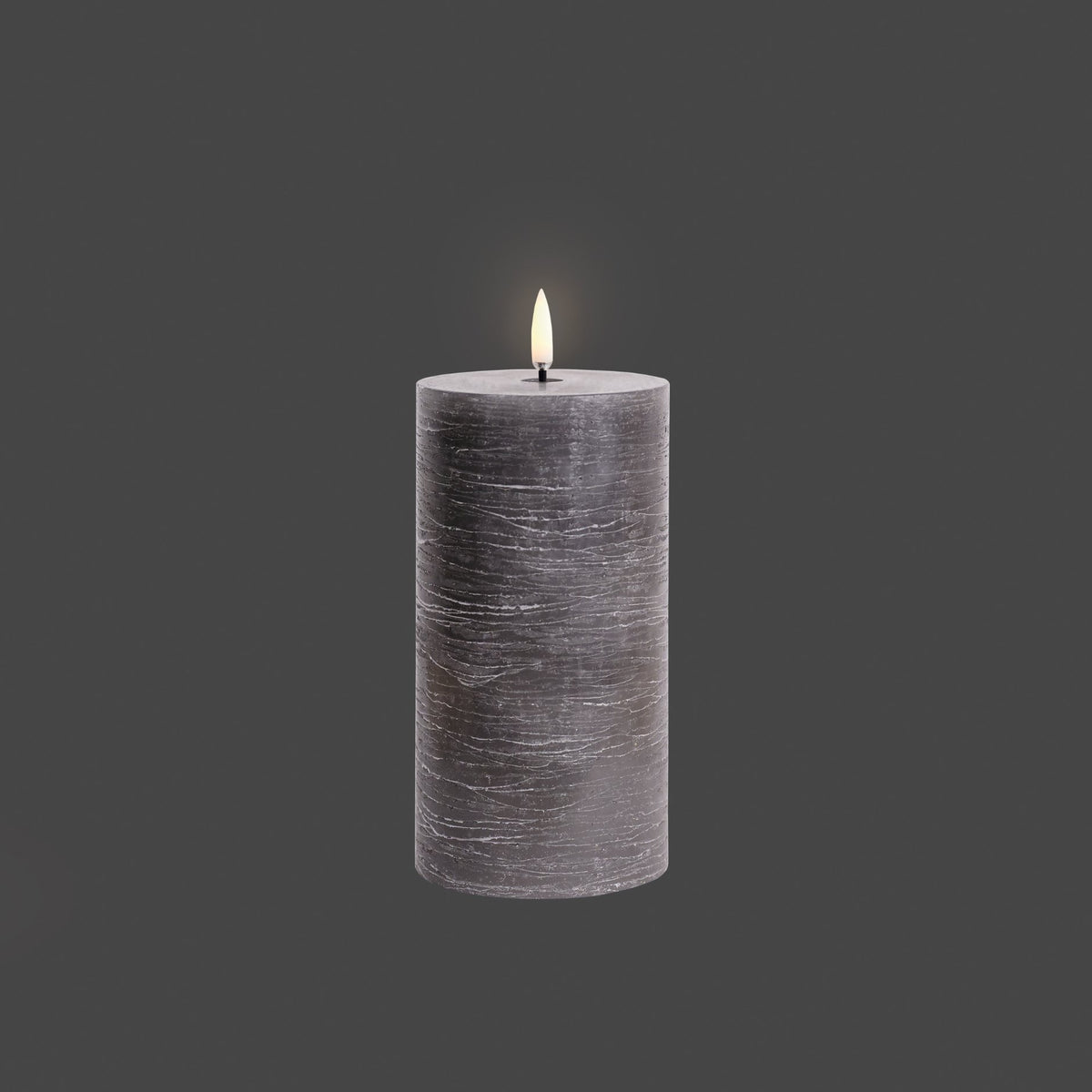 Uyuni Grey Pillar Candle Medium