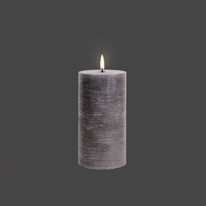 Uyuni Grey Pillar Candle Medium - ironyhome