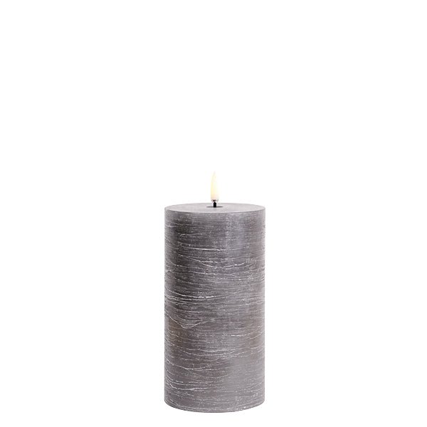 Uyuni Grey Pillar Candle Medium