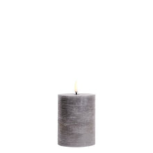 Uyuni Grey Pillar Candle Small - ironyhome