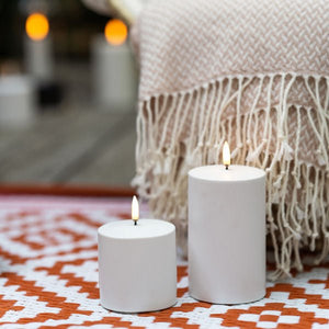 Uyuni Outdoor LED Pillar Candle Small - ironyhome