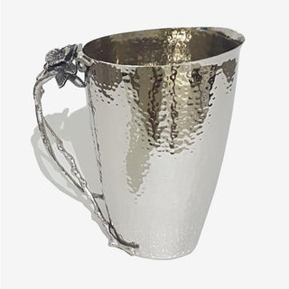 Vintage Hammered Water Pitcher with Floral Detailing - ironyhome