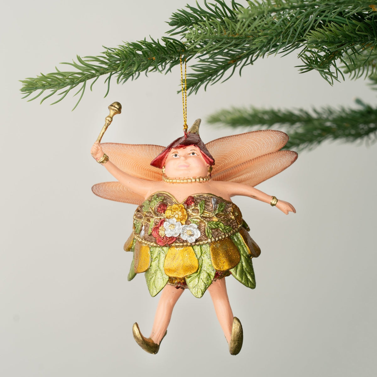 Violet Antique Dwarf Fairy Ornament