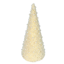 White Cone Tree Table Top with Sparkling Pearl Beads - ironyhome