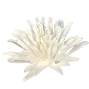 White Dahlia Flower Ornament - Set of 4 - ironyhome