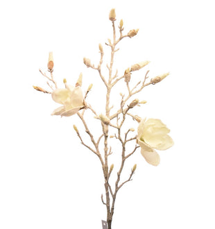 White Faux Magnolia Stem - Set of 4 - ironyhome