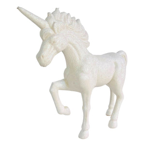 White Glitter Festive Unicorn Ornament - Set of 4 - ironyhome