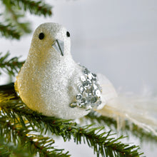 White Humming Brid Clip-On Ornament - Set of 4 - ironyhome
