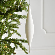 White Oval Drop Finial Ornament - Set of 6 - ironyhome