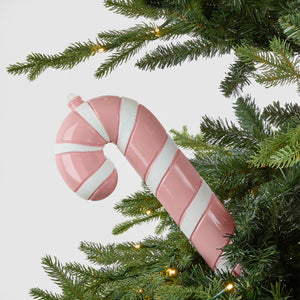 White & Pink Striped Candy Cane - Set of 4 - ironyhome