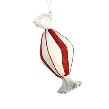 White & Red Glass Candy Ornament - Set of 6 - ironyhome