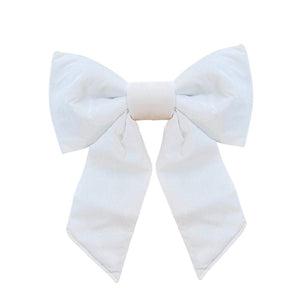 White Velvet Festive Bow