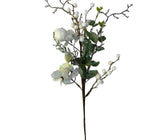White Winterberry and Leaf Festive Pick - Set of 6 - ironyhome