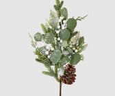 White Winterberry with Foliage Merry Tree Pick - Set of 6 - ironyhome
