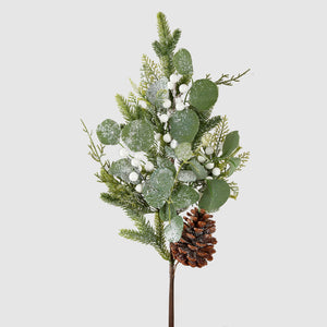 White Winterberry with Foliage Merry Tree Pick