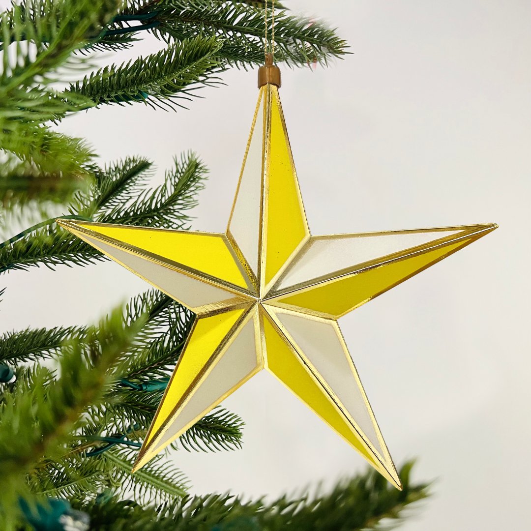 White & Yellow Star Ornament