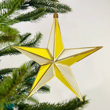 White & Yellow Star Ornament - Set of 6 - ironyhome