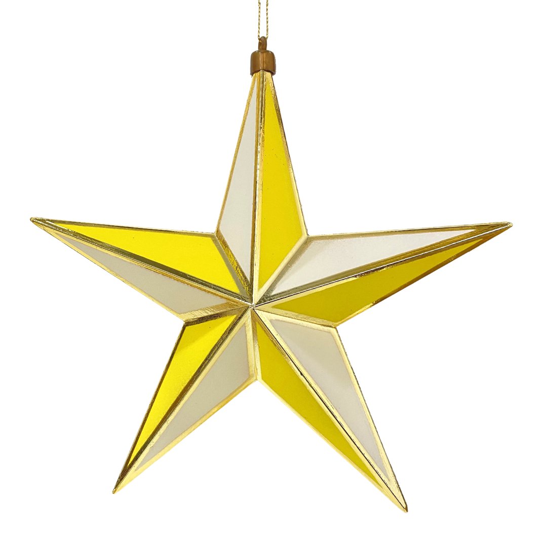 White & Yellow Star Ornament