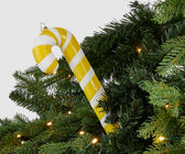 White & Yellow Striped Candy Cane - Set of 4 - ironyhome