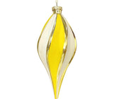 White & Yellow Teardrop Ornament - Set of 6 - ironyhome