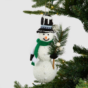Winter Snowman Tree Ornament - Set of 4 - ironyhome