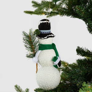 Winter Snowman Tree Ornament - Set of 4