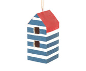 Wooden Beach Hut Ornament - Set of 6 - ironyhome